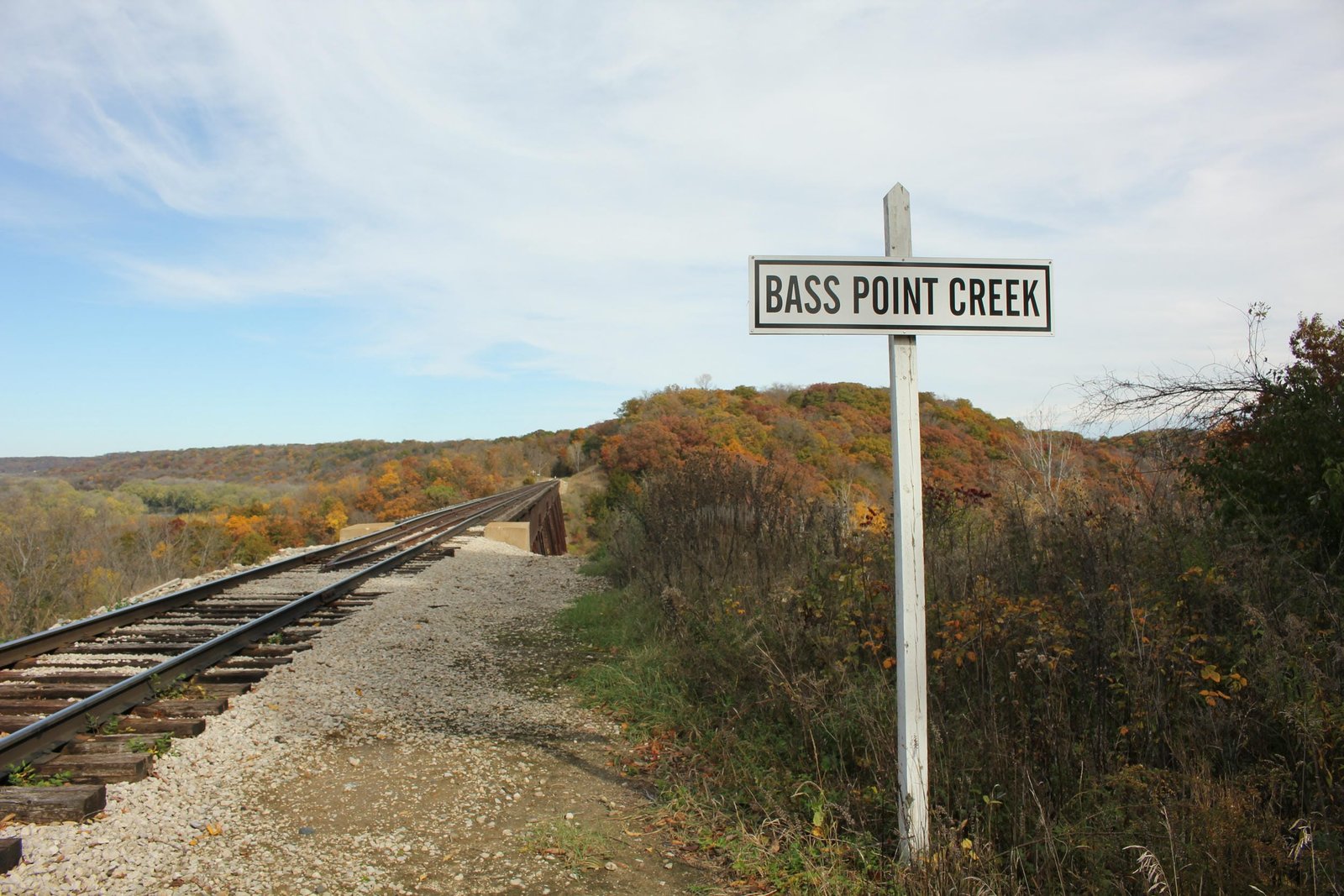 Looking north towards bridge